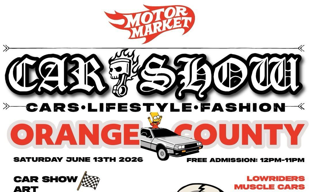 Motor Market Car Show partial flyer June 2026